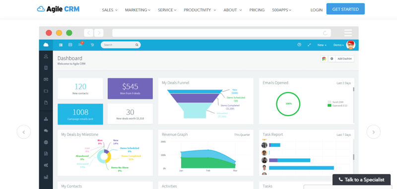 Agile CRM sales tool