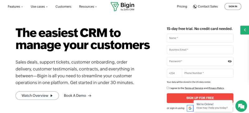Bigin by Zoho CRM