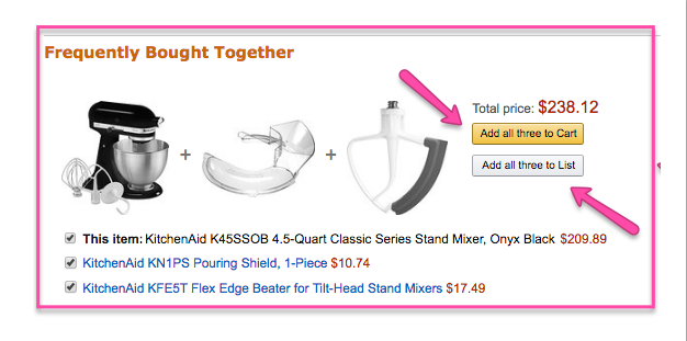 Frequently Bought Together Page