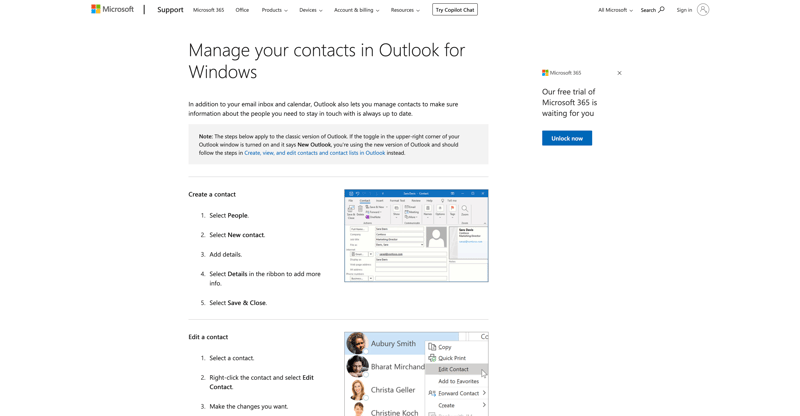 Microsoft Outlook Contact Manager