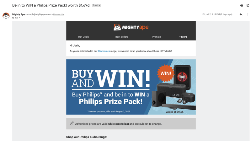 Philips buy and win