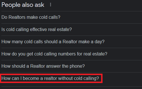 Real estate cold call script