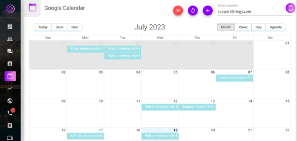 Ringy Calendar