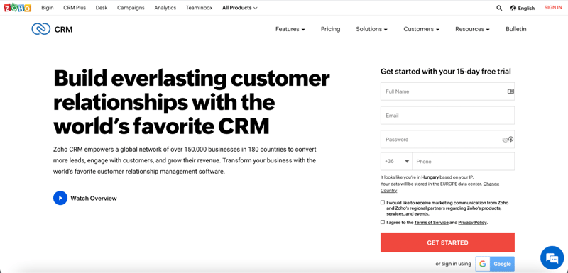 Zoho CRM